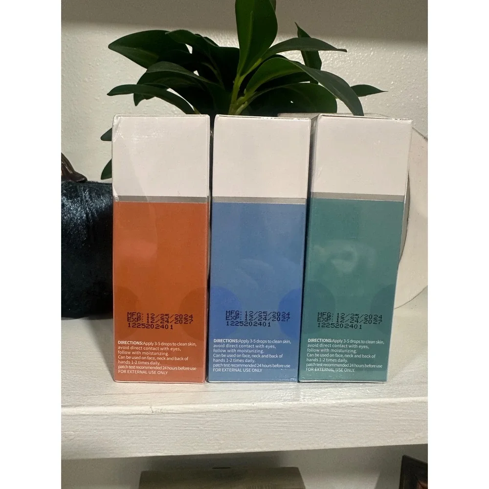 Flora‎ Ruby Vitamin C Retinol Hyaluronic Acid Facial Serum 3 Pack New
